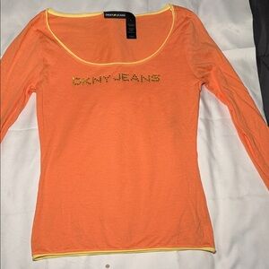 DKNY Vibrant Orange Long Sleeve Tee
